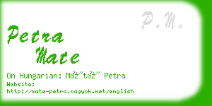 petra mate business card